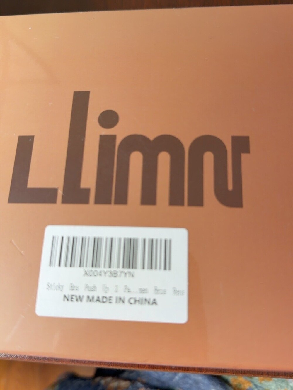 LLimnr Sticky Bra Push Up 2 Pack Size D Nude Black Petals Tape NIB Sealed